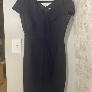 Banana Republic Classic Wool Blend Navy Midi Dress